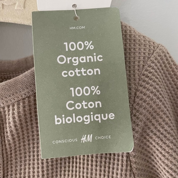 NWT H&M Organic Cotton Waffle Romper - Picture 5 of 5